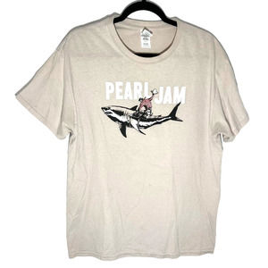 Pearl Jam Mens Size L Original Cowboy Shark Rodeo T Shirt Tee Graphic Top RARE